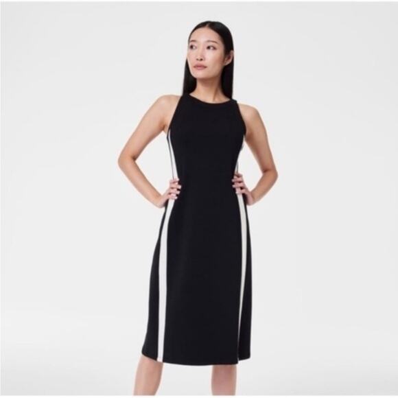 Spanx AirEssentials Side Stripe Tank Midi Dress S